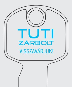 TIT-8 G D kulcs gravírozott egyedi rendelésre egyedi logóval 