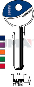TE-T60         WINDCOLOR KULCS   színes fejű