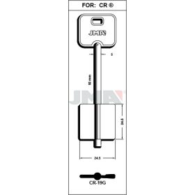   CR-19G   KÉTTOLLAS KULCS    5 Á - 93 H - 24,5 M x 24,5 SZ mm  2CR15/5R3 