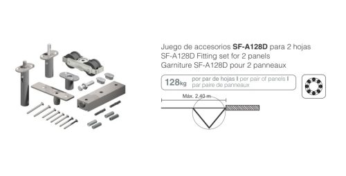 SF-A128D HARMÓNIKA AJTÓ SZETT 2 LAPRA